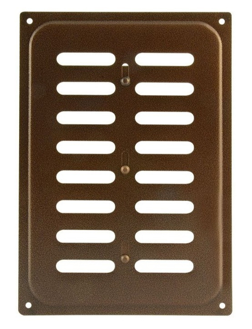 Решетка вент.с заслонкой 185*240  мм медь Эра