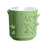 Кашпо "Колибри" (2,5л) Цв. Оливковый/Белый