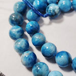 Апатит природный, шар 7.9 - 8.1мм, цена за нить 9.5см (1/4)