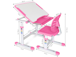 Комплект ErgoKids (стол+стул) Evo-06 Ergo Pink (арт. Evo-06 Ergo PN)