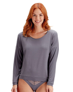 Футболка-топ из вискозы для сна и дома (Размер: M) (Цвет: серый)