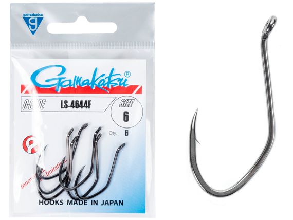 Крючки Gamakatsu LS-4644F HOOKS BLACK разм. 06 6шт.