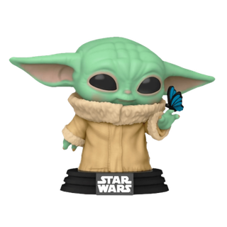 Фигурка Funko POP! Bobble Star Wars Mandalorian Grogu with Butterfly (Exc)