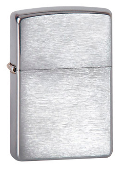 Зажигалка Zippo с покрытием Brushed Chrome, латунь/сталь, серебристая, матовая, 36x12x56 мм