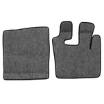 Ковры Daf XF-105 с 2006 года (механика) (экокожа, черный, черный кант, зеленая вышивка)