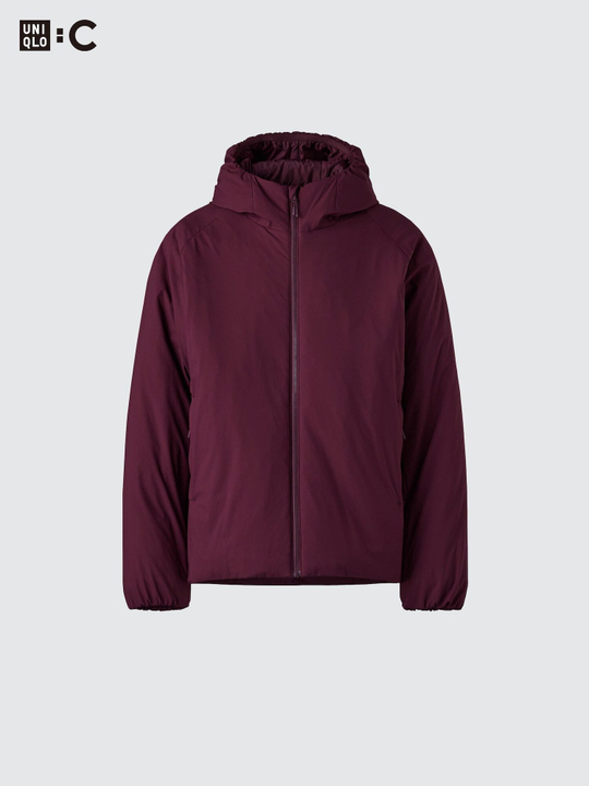 UNIQLO Куртка PUFFERTECH, бургунди