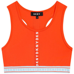Топ DKNY Оранжевый/Отделка: резинки с голубыми и белыми логотипами (Девочка)