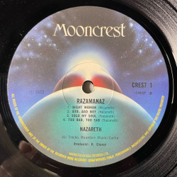Винтажная виниловая пластинка LP Nazareth Razamanaz (UK 1973) Mooncrest