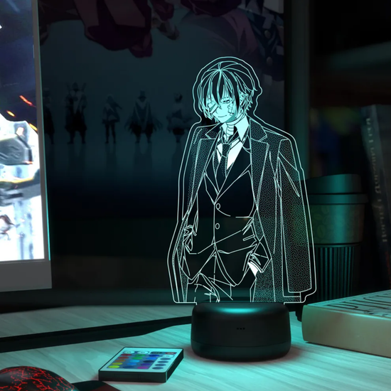 3D лампа Великий из Бродячих псов Осаму Дадзай 2