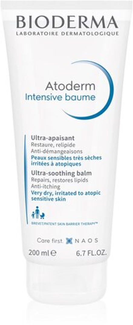 Bioderma Atoderm Intensive Baume - Интенсивно успокаивающий бальзам для сухой и атопичной кожи. /   200  ml  / GTIN 3701129802069