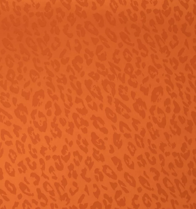 Атлас жаккард "Моар" леопард, 100 г/м2, ш. 150 см, т. оранжевый