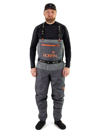 Полукомбинезон заброд. Norfin PILOT STOCKINGFOOT GRAY 00 р.XS