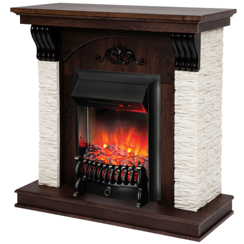 Каминокомплект Real Flame Corfino NT с очагом Fobos Lux Black RC