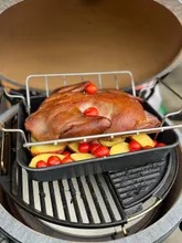 Керамический гриль Big Green Egg Large, 46 см, на модульной угловой подставке с двумя дополнительными секциями