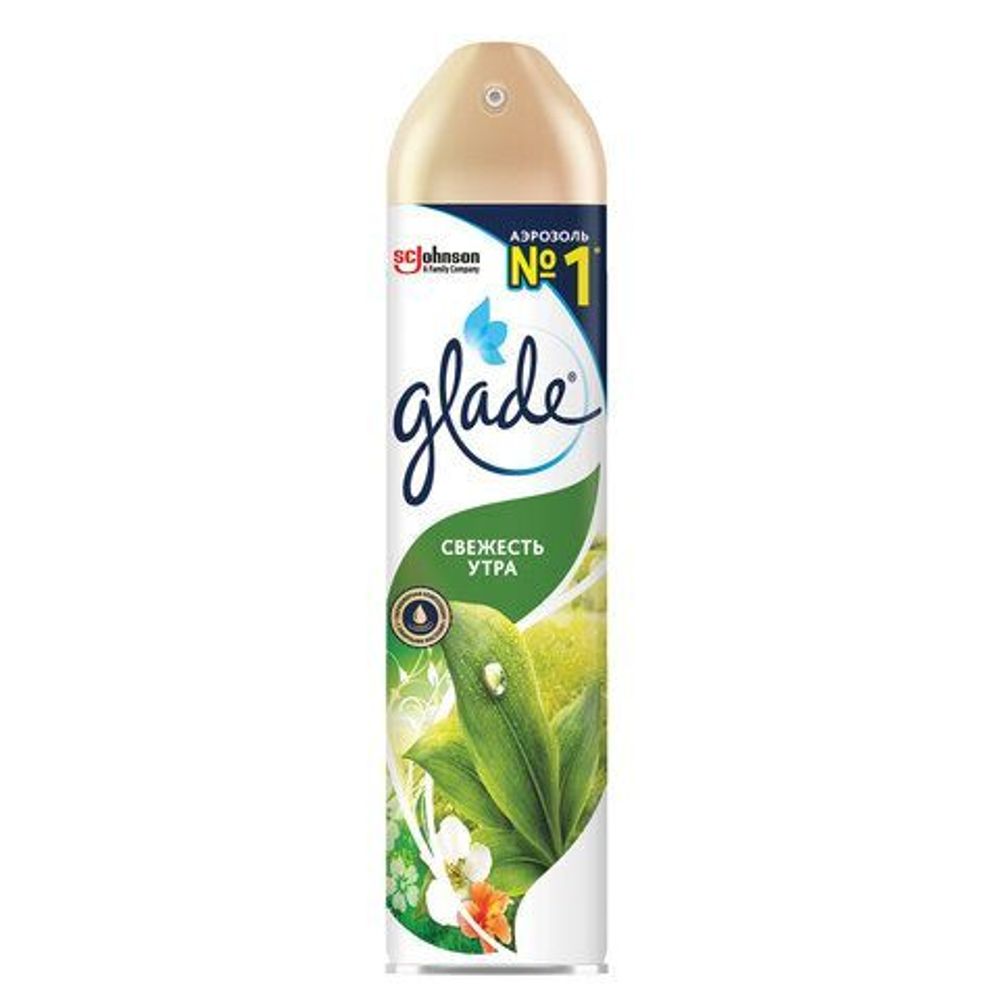 Освежитель воздуха аэрозольный 300 мл, GLADE (Глейд) &quot;Свежесть утра&quot;