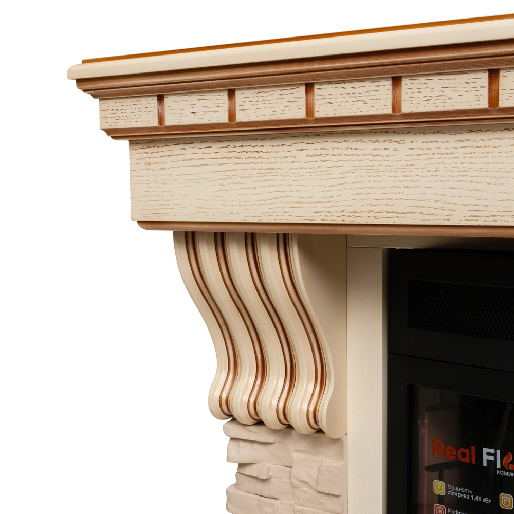 Каминокомплект Real Flame Sorento 33/33W WT с очагом 3D Firestar 33
