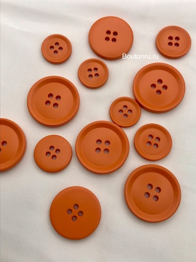 Пуговицы на прокол16 оранжевые