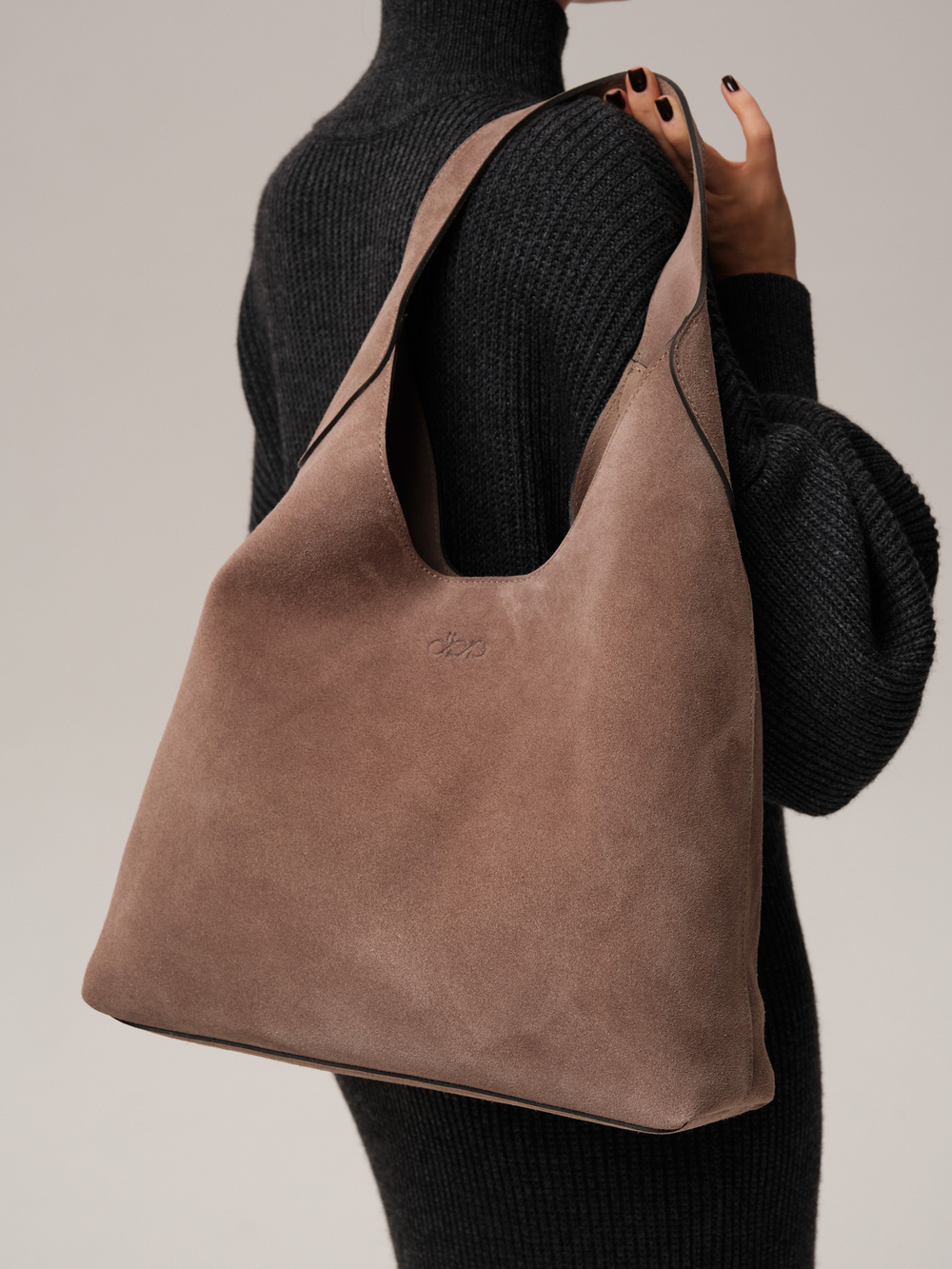 Замшевая сумка хобо DBR 31156 капучино