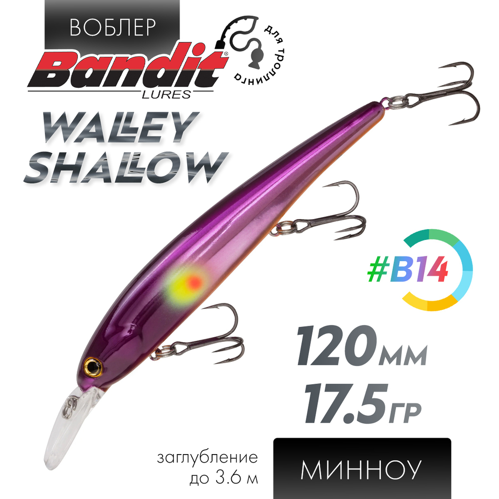 Воблер Bandit Walleye Shallow (120мм, 17.5гр)
