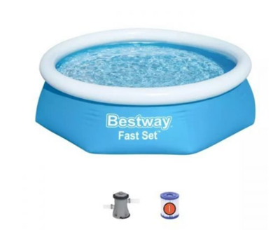 Надувной бассейн Fast Set, 244 х 61 см, BESTWAY С фильтром