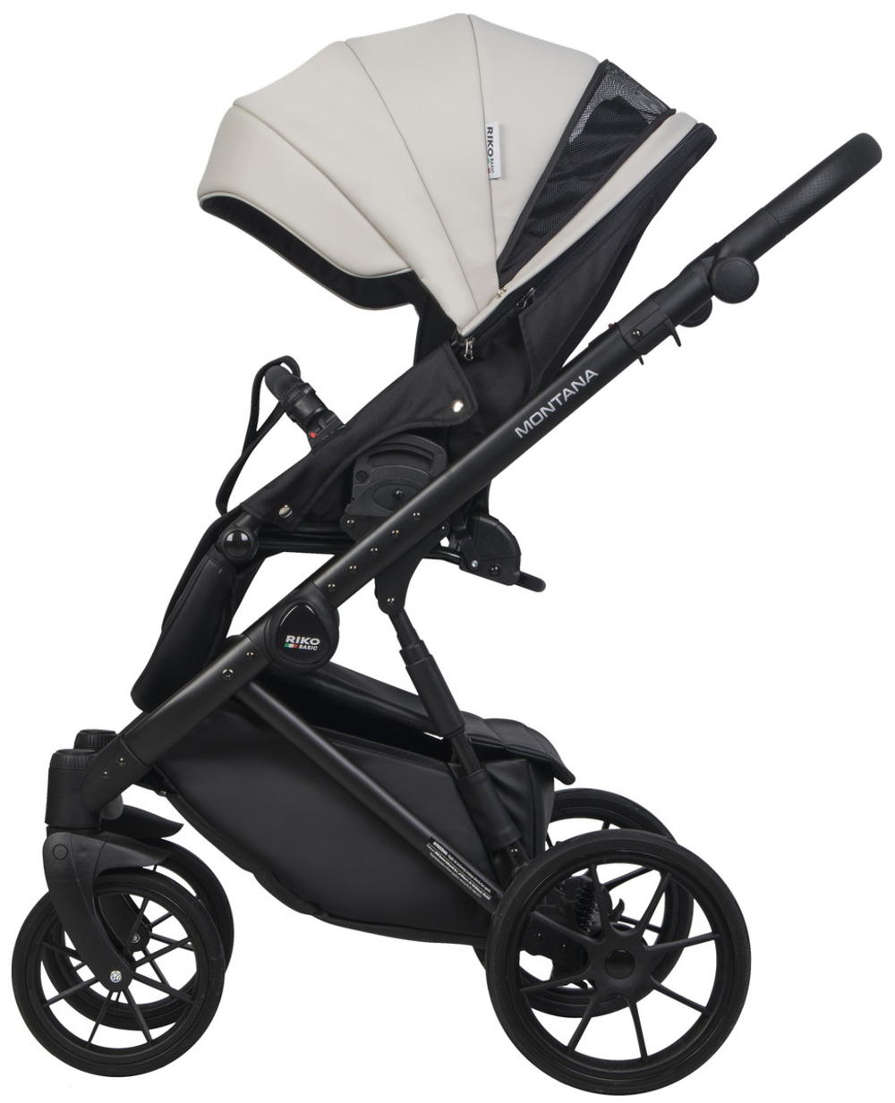 Детская коляска Riko Basic Montana X Ecco 2 в 1 31 Light Silver-Black (св.серый-черный)