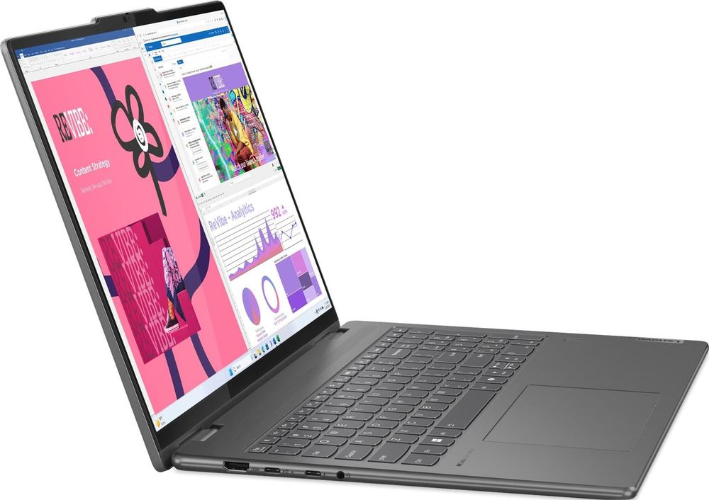 Ноутбук Lenovo Yoga 7 2-in-1 16IML9, 16'', Storm Grey, KB RUS/ENG, Power Cord EU (83DL0002US) в регионах России