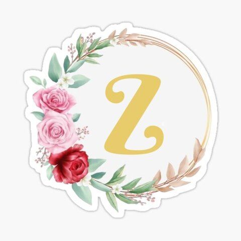 Наклейка Z (желтая цветы)
