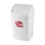 Ведро для мусора с кач крышкой Фантазия 10л молочный