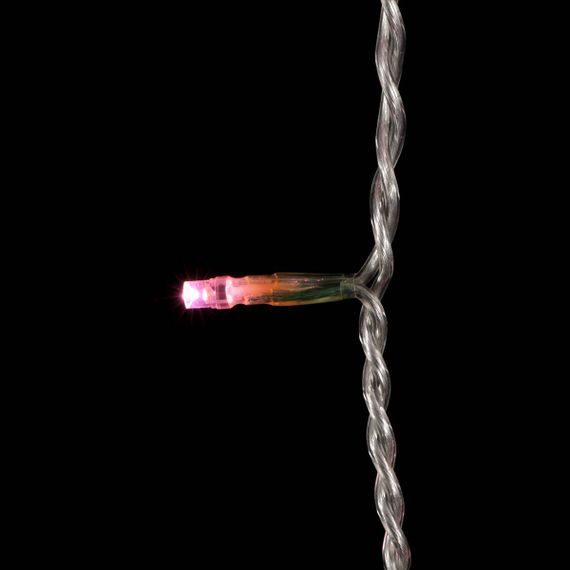 Светодиодная гирлянда с возможностью динамики 20 м., 200 светло-розовых LED ламп, 24V., прозрачный силиконовый провод, IP65, Beauty Led (EST200-3W10-1BP)