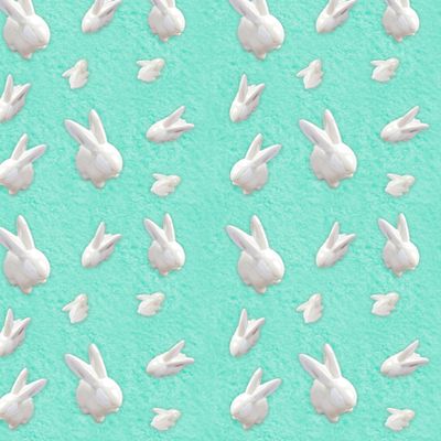 Зайка глянец на бирюзовом