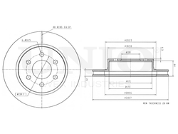 Диск тормозной передний UNIO BRD-20477
