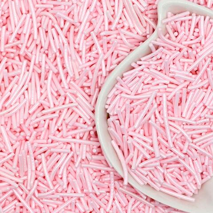 Посыпка кондитерская «Соломка» (розовый, 1 кг)