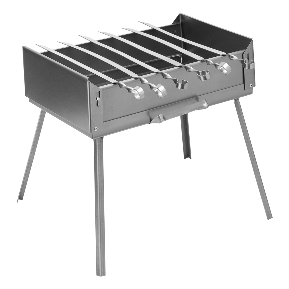 Мангал-дипломат в сумке 410 x 280 x 125, 1.5 мм, 6 шампуров в комплекте, Camping Palisad