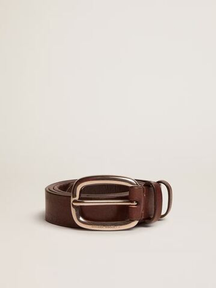 Brown Houston belt in washed leather