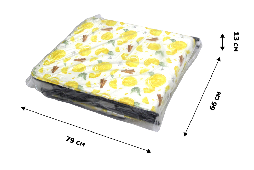 Кровать раскладная Стефания п/мягкая лист 10мм (цвет ткани разноцветный рис.лимоны (4 шт. в уп.)