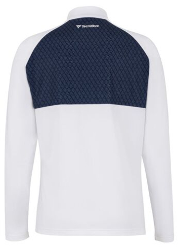 Женская теннисная футболка с длинным рукавом Tecnifibre Thermo Zipper Longsleeves - white