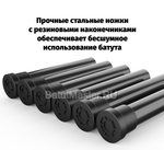 Каркасный батут с Т-образной ручкой, круглый, черно-оранжевый, диаметр 3,3 фт