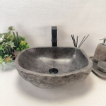 Раковина из речного камня RS-63671 (47*40*15) 0122