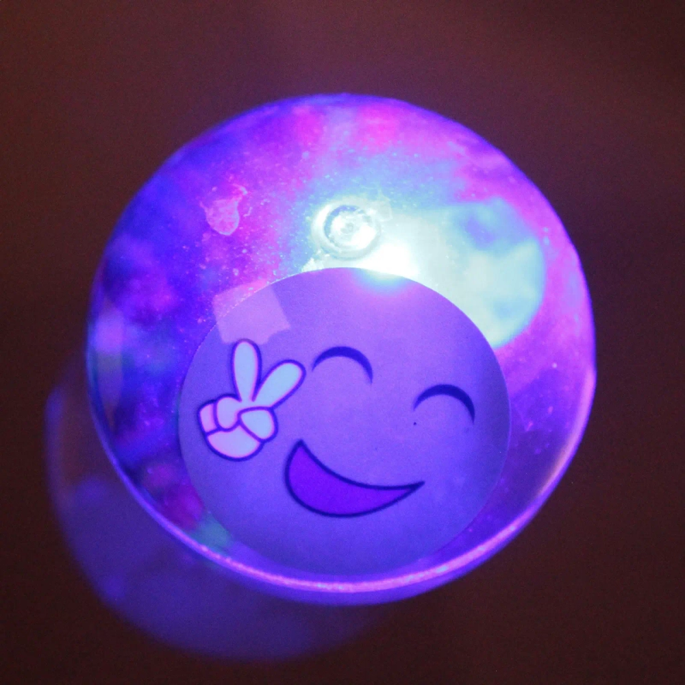 Мяч 6,5 см «Смайлики» (попрыгун с водой и подсветкой) СТИКЕР НА ВЛОЖЕНИЕ