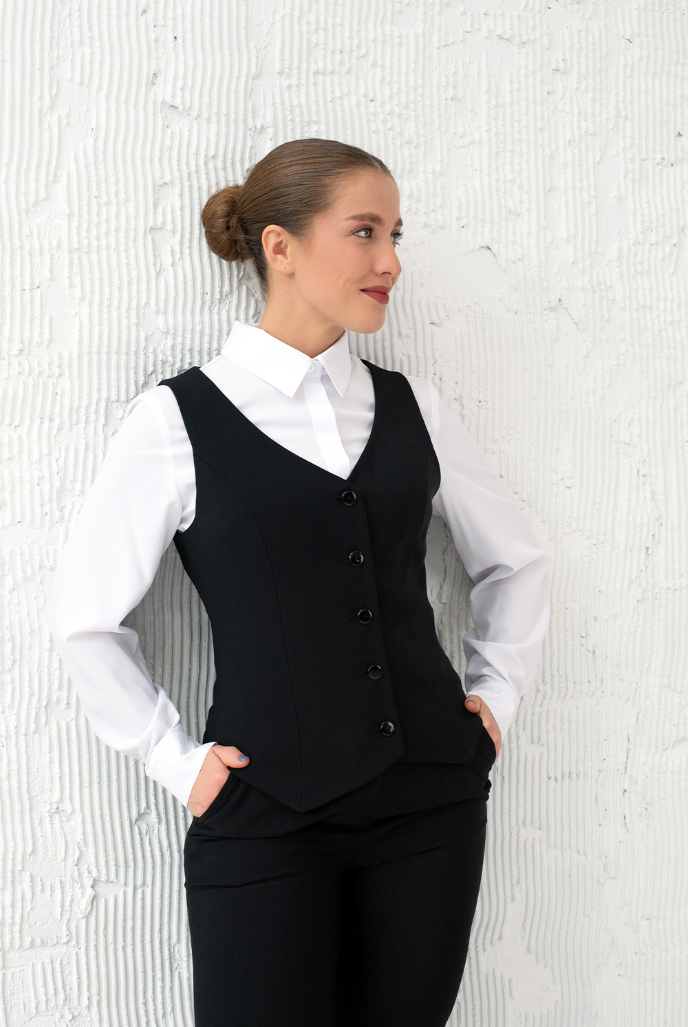 Жилет с подкладом 746Д, черный #70Ч06746Д