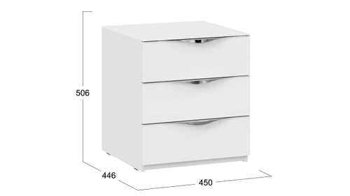 Тумба прикроватная с 3 ящиками «Глосс»