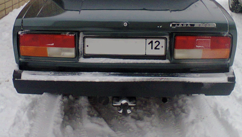 Фаркоп для ВАЗ 2105, 2107 без снятия и подрезки бампера. Тип шара: H. Нагрузки: 750/40 кг, (без электрики в комплекте) - 2105.P Трейлер