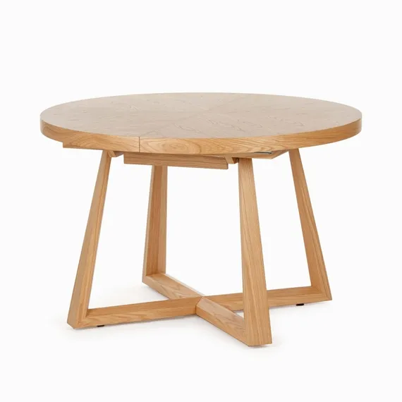 Раздвижной обеденный стол Brave Ø120-160 см, шпон дуба