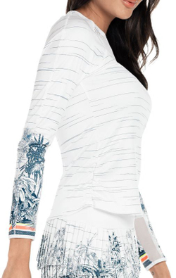 Женская теннисная футболка (dł. Рукава) Lucky in Love Palms D'Amour Long Sleeve - white