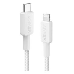 Кабель Anker 322 USB-C to Lightning 1.8 м Nylon (A81B6H21) White