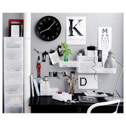 IKEA BONDIS  (ИКЕА БОНДИС)  -  Настенные часы, черные, 38 см