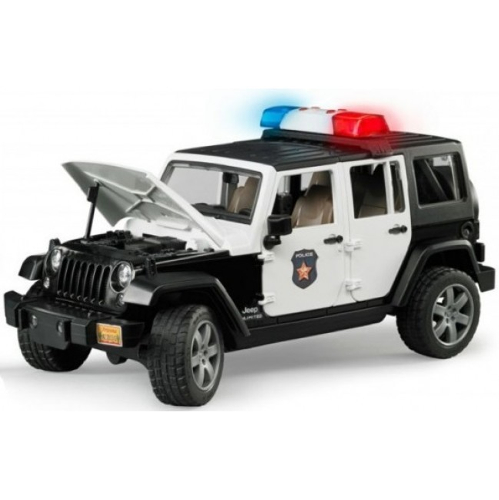 Машины Bruder 02-526 купить в СПб Полицейская машина Jeep Wrangler + фигурка  полицейского со светом и звуком