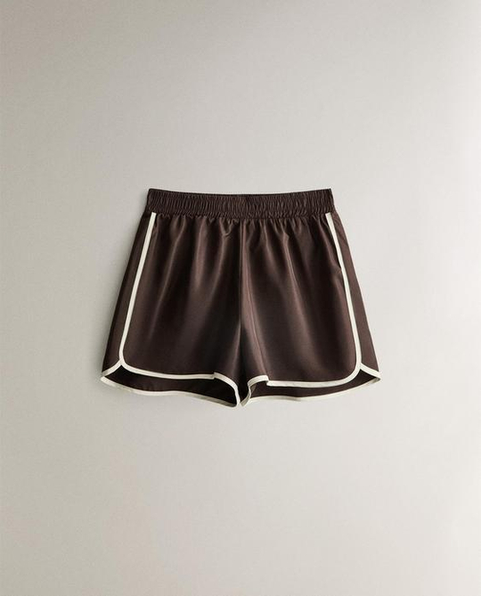 ZARA HOME СПОРТИВНЫЕ ШОРТЫ, КОРИЧНЕВЫЙ