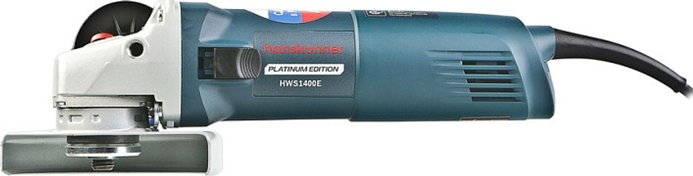 Угловая шлифмашина сетевая HANSKONNER HWS1400E platinum, 125мм, плавн пуск