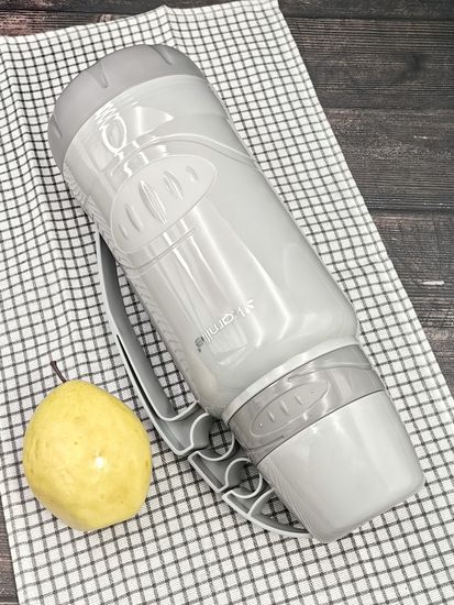 Термос 1,8 л. со стеклянной колбой Kamille KM 2032 пластиковый, 2 чашки